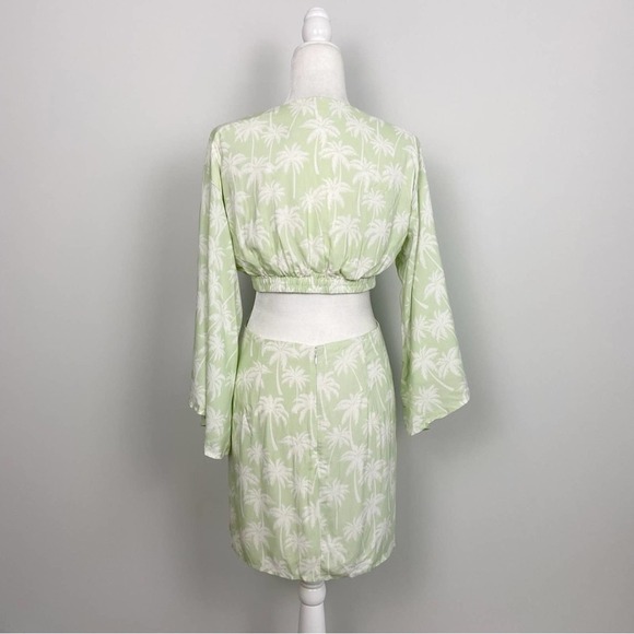 Lovers and Friends Maysa Kimono Dress Palm Tree Print Size M - Picture 7 of 14